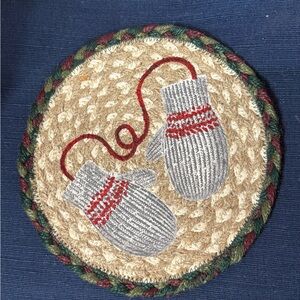 Jute Woven Mittens Round Placemat
